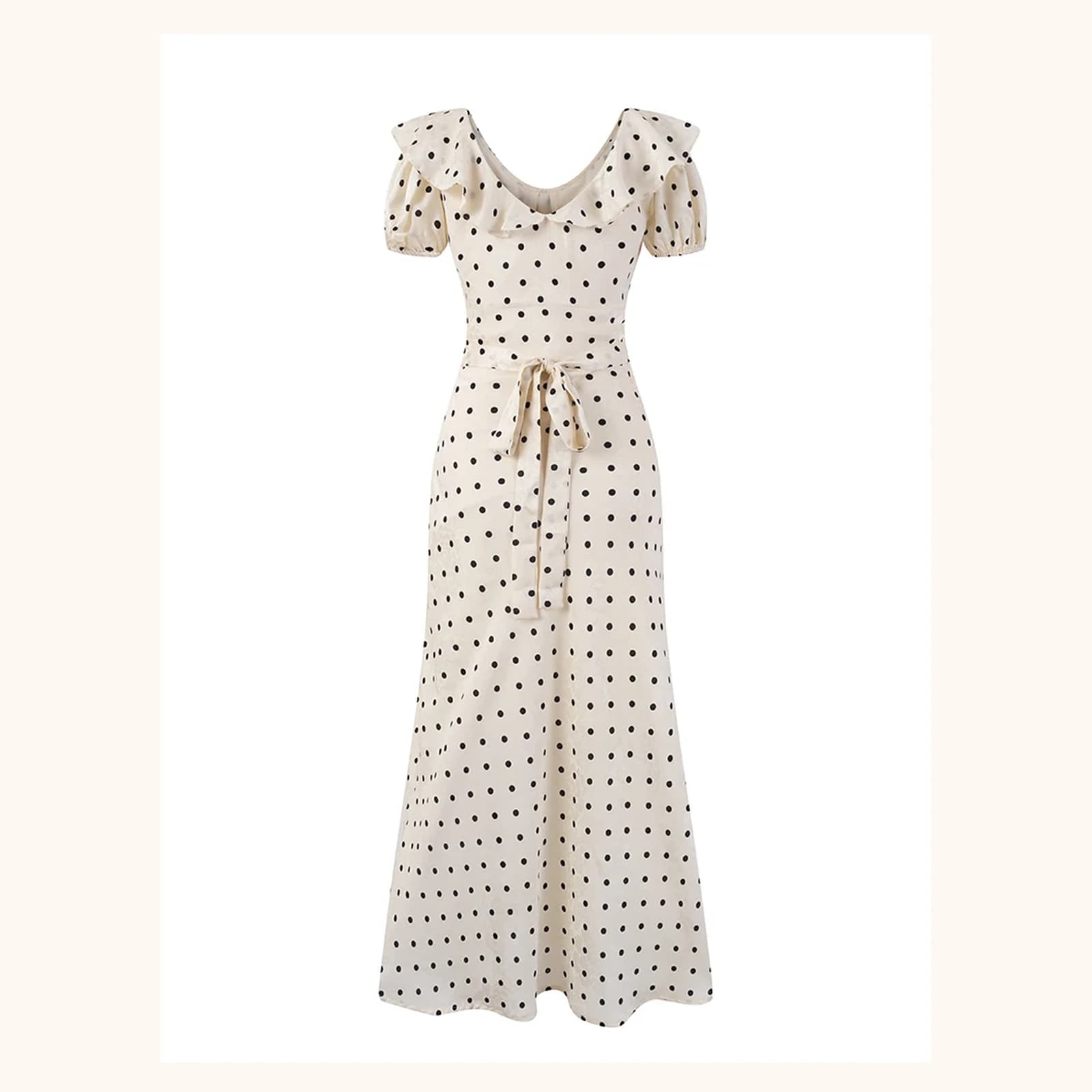 Celeste Polka Dot Midi Dress, view 3