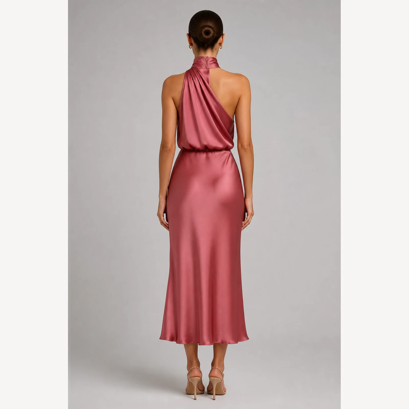 Coralie Rose Halter Midi Dress, view 2