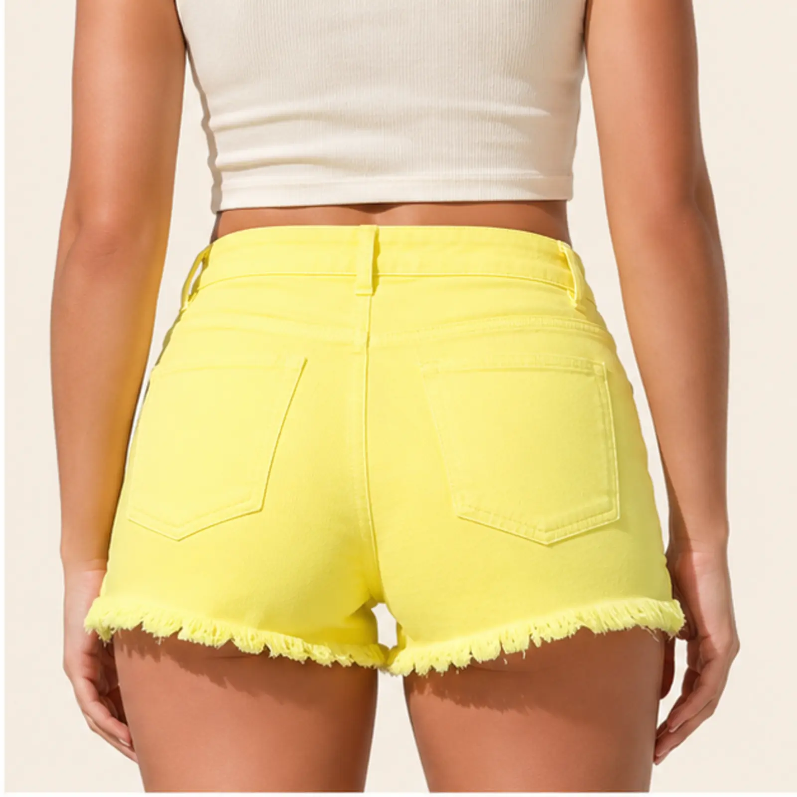 Elara Denim Shorts, view 2