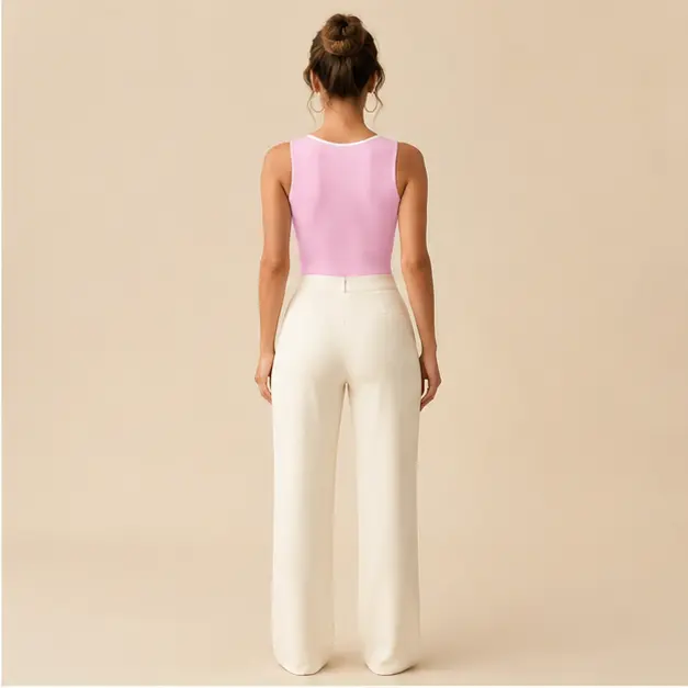 Elle Ribbed Tank, view 2