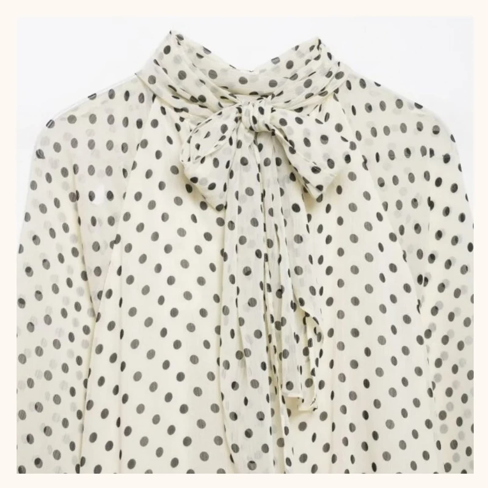 Eloise Bow Polka Dot Blouse, view 3