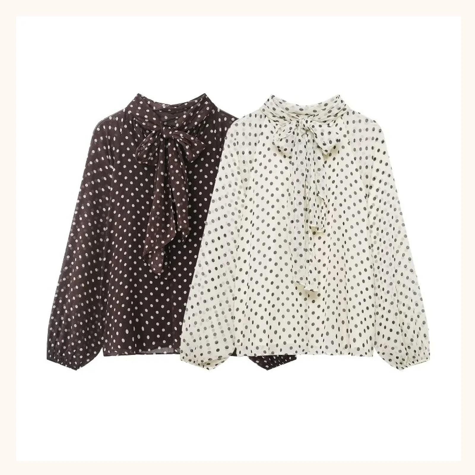 Eloise Bow Polka Dot Blouse, view 4