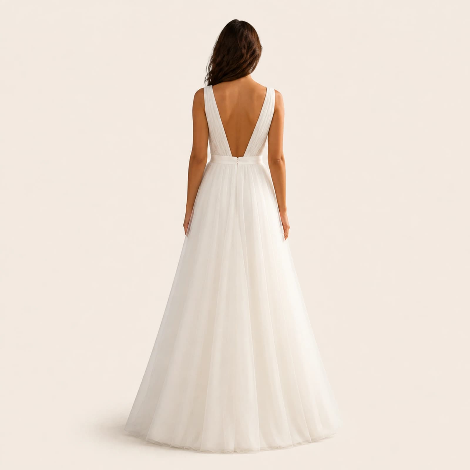 Evelina Ivory Tulle Bridal Dress, view 2