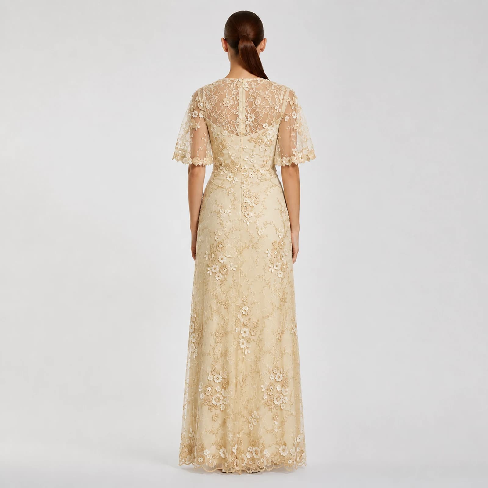 Francesca Champagne Lace Gown, view 2
