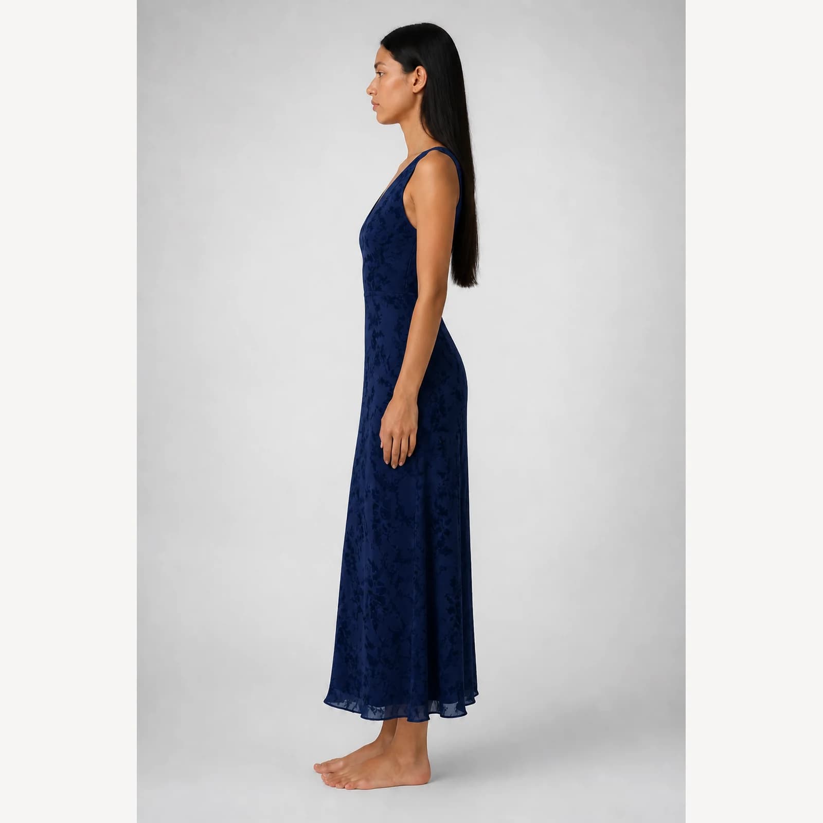 Freya Deep Blue Print Maxi Dress, view 3
