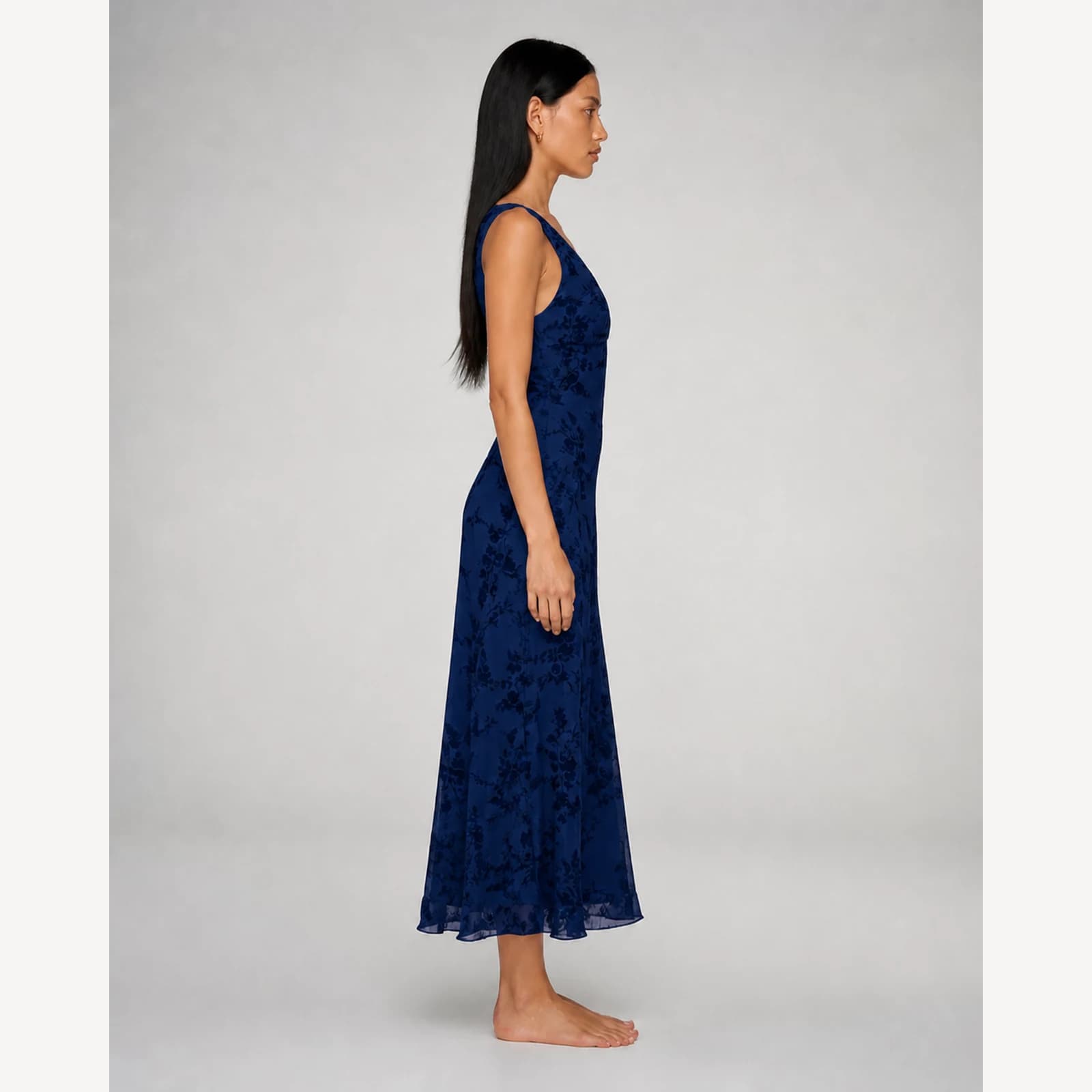 Freya Deep Blue Print Maxi Dress, view 4