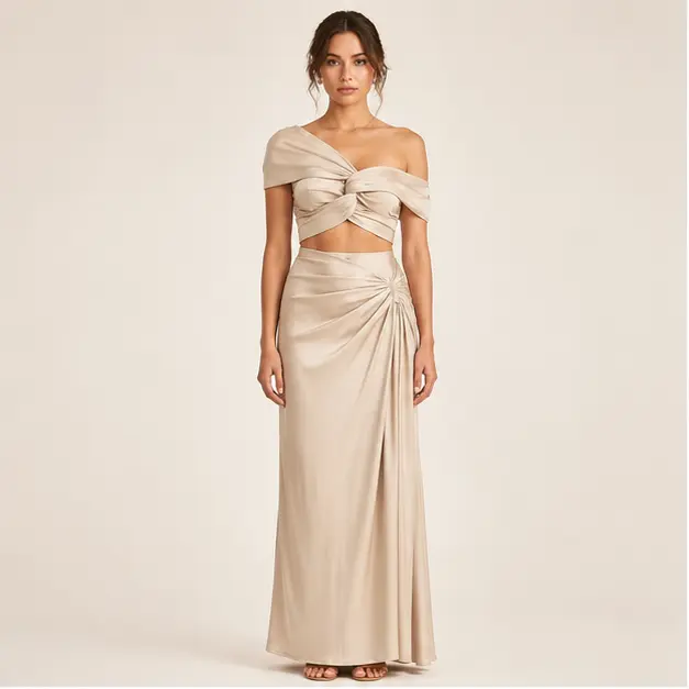 Gloria Draped Two-Piece Set