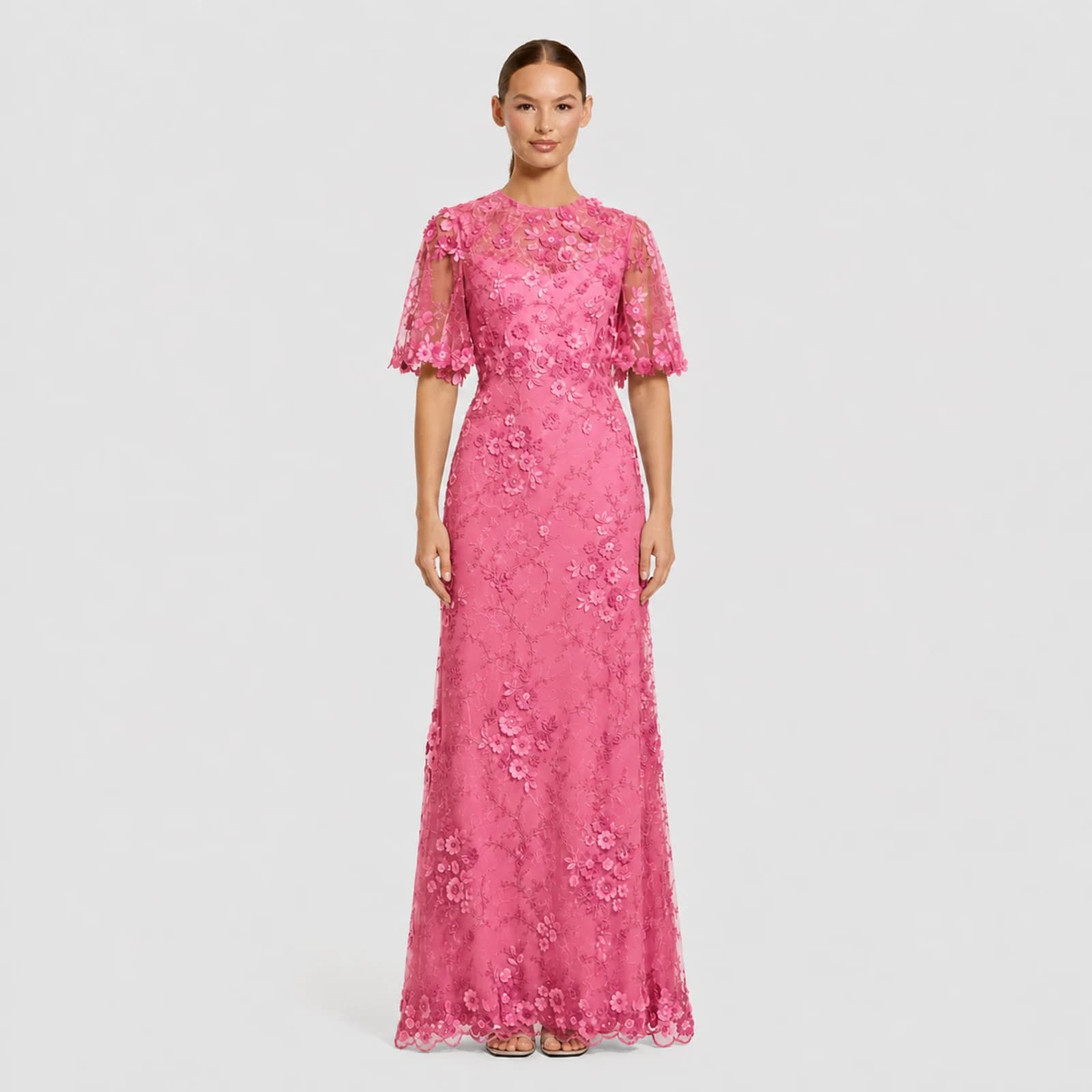Henrietta Pink Lace Gown, view 1