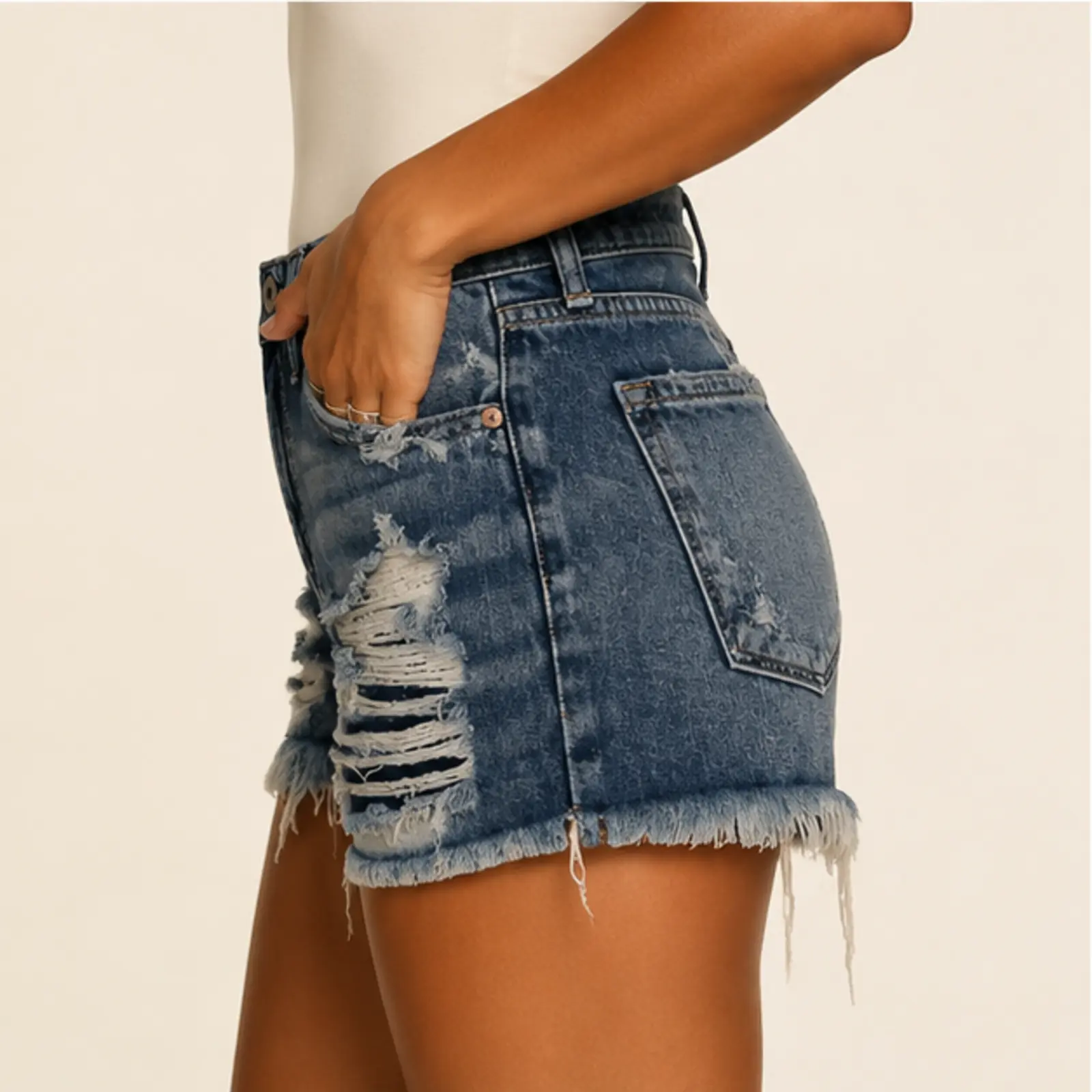 Honor Denim Shorts, view 3