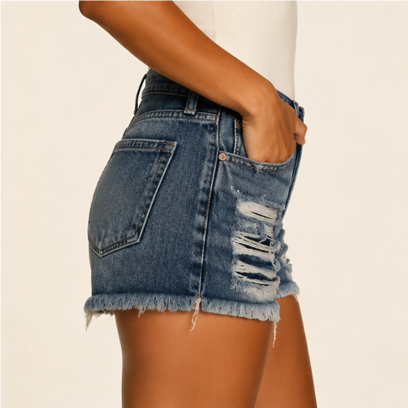 Honor Denim Shorts, view 4