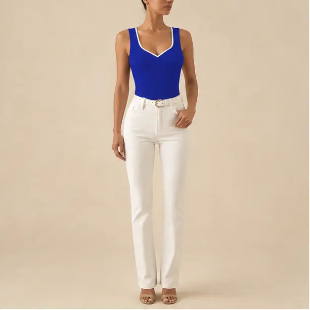 Indigo Ribbed Tank