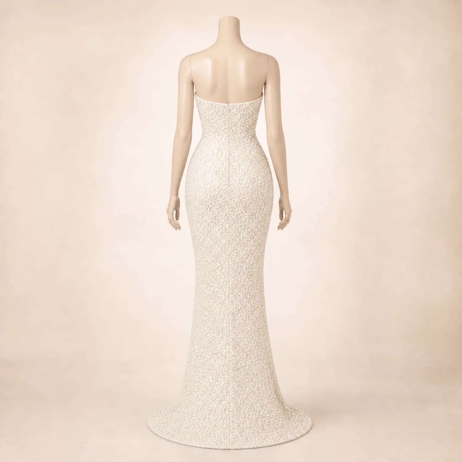 Isadora Ivory Crystal Mermaid Gown, view 2