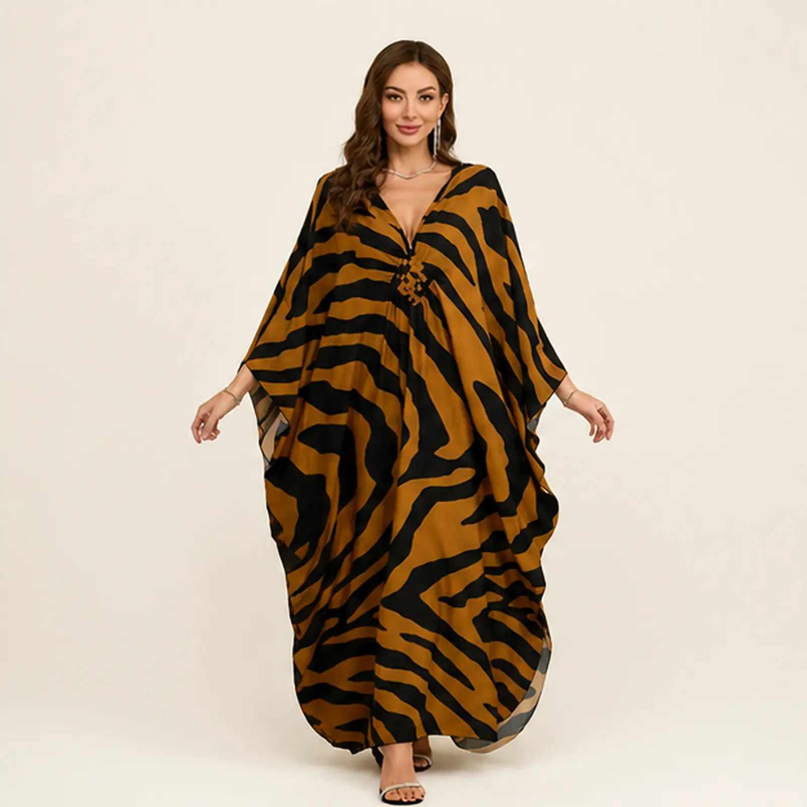 Jade Tiger Maxi Kaftan