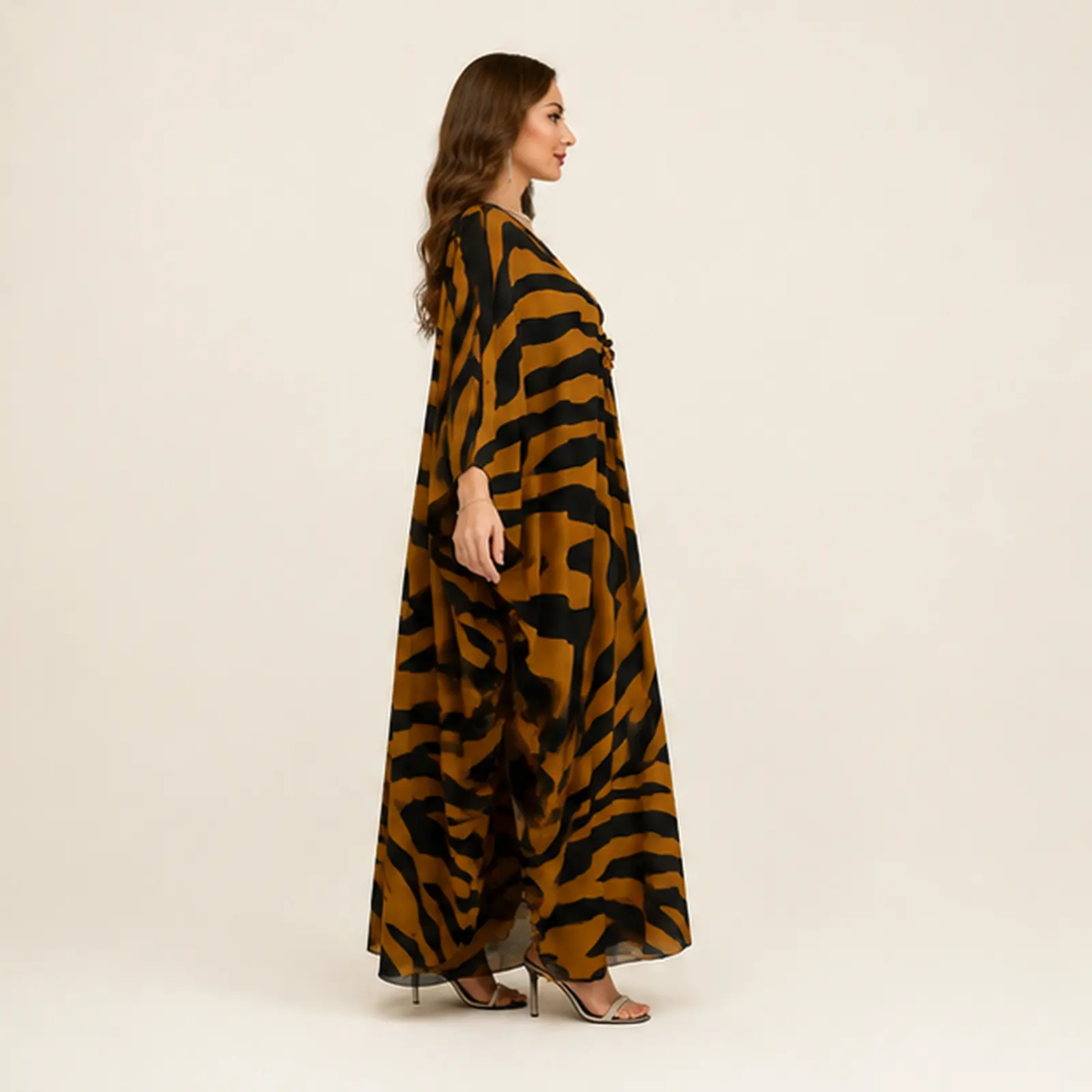 Jade Tiger Maxi Kaftan, view 4