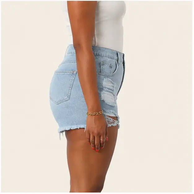 Leia Denim Shorts, view 4