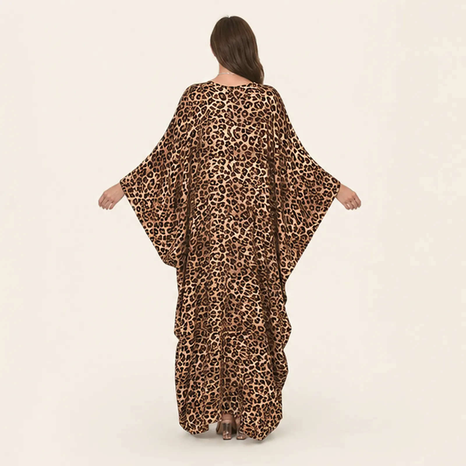 Leona Leopard Maxi Kaftan, view 2