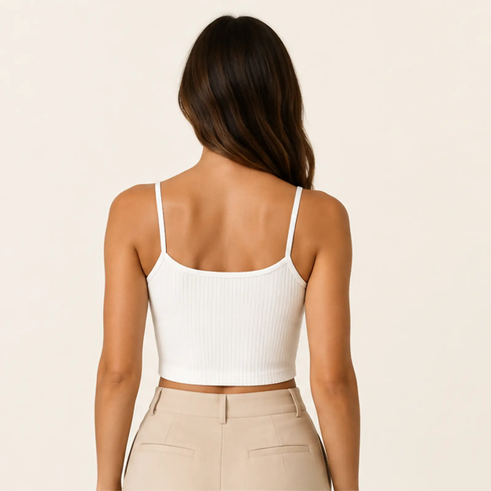Lumi Pearl Ribbed Tank Top, view 2