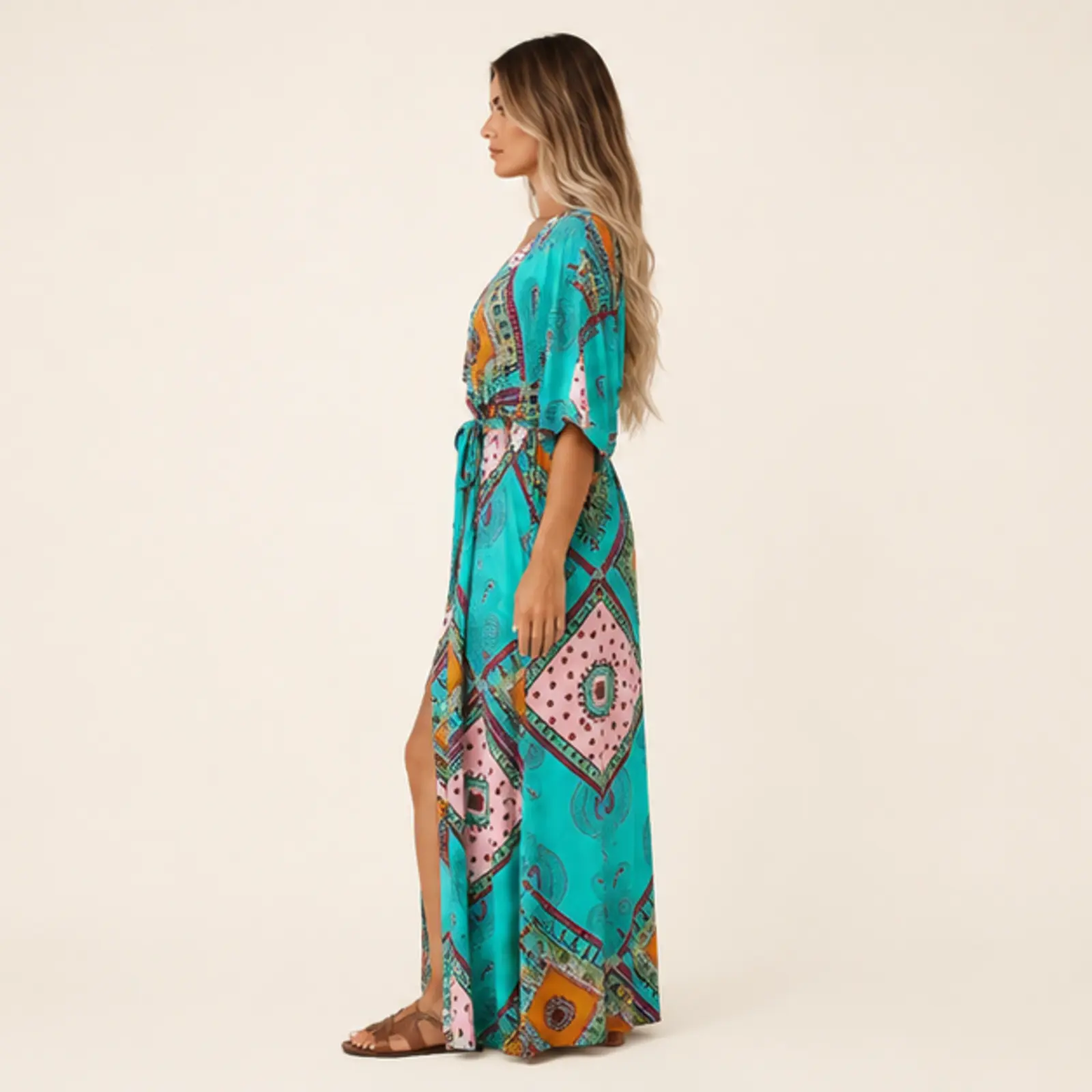 Lux Print Dress, view 3