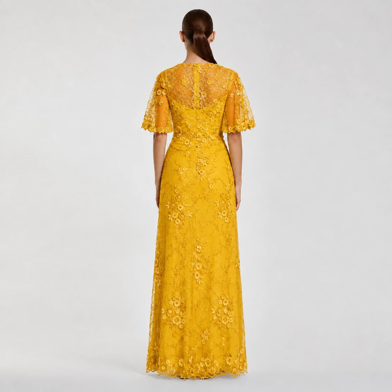 Magnolia Yellow Lace Gown, view 2