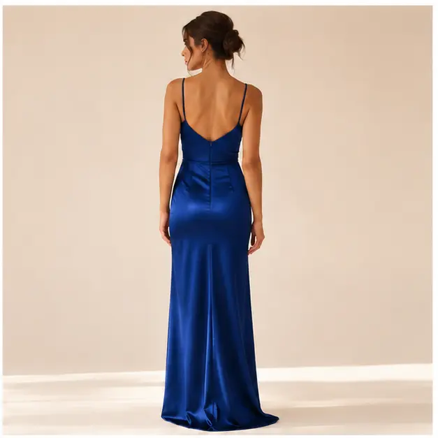 Mira Satin Maxi Dress, view 2