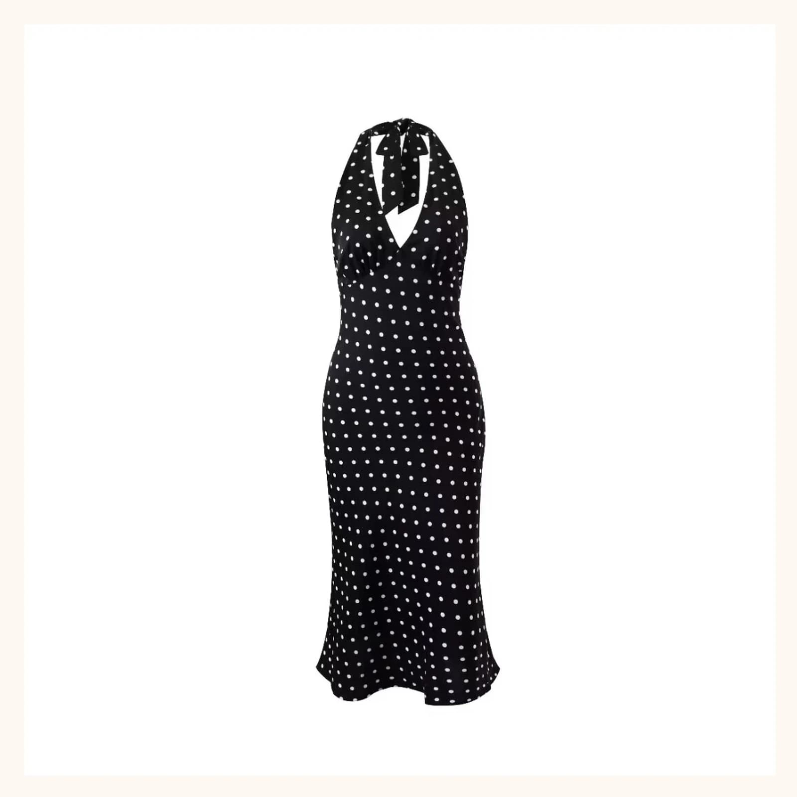 Mirelle Halter Polka Dot Maxi Dress, view 1