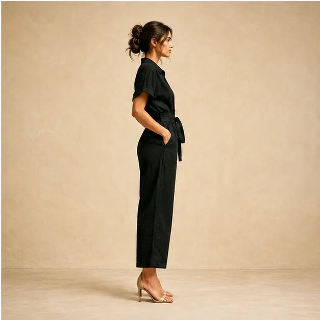 Noa Wide-Leg Jumpsuit, view 4