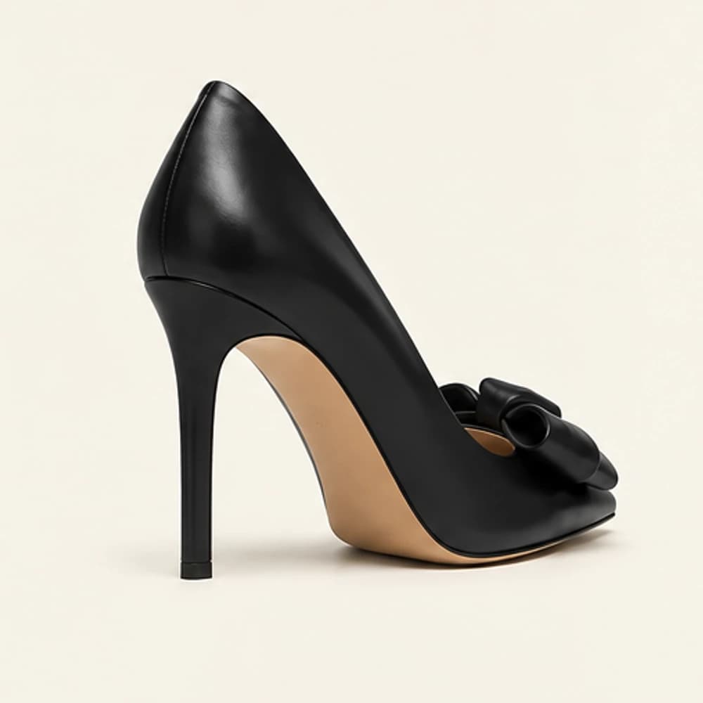 Noir Bow Pump — 10.5 cm, view 3