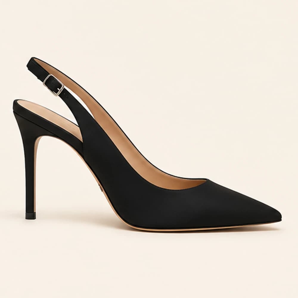 Noir Matte Slingback — 10 cm, view 2