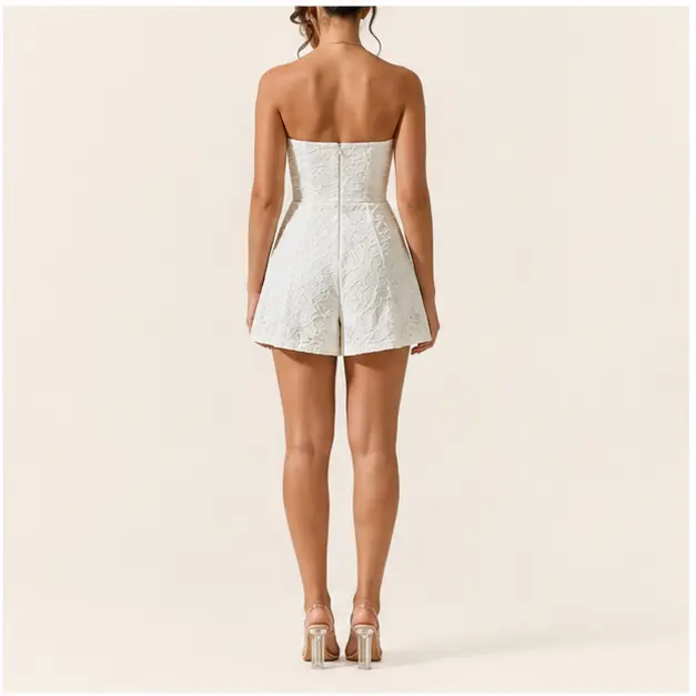 Olympia Eyelet Romper, view 2