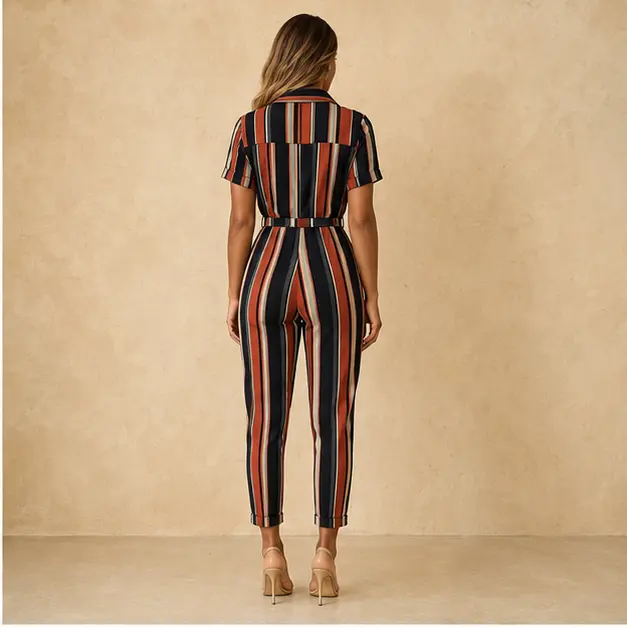 Riviera Stripe Jumpsuit, view 2
