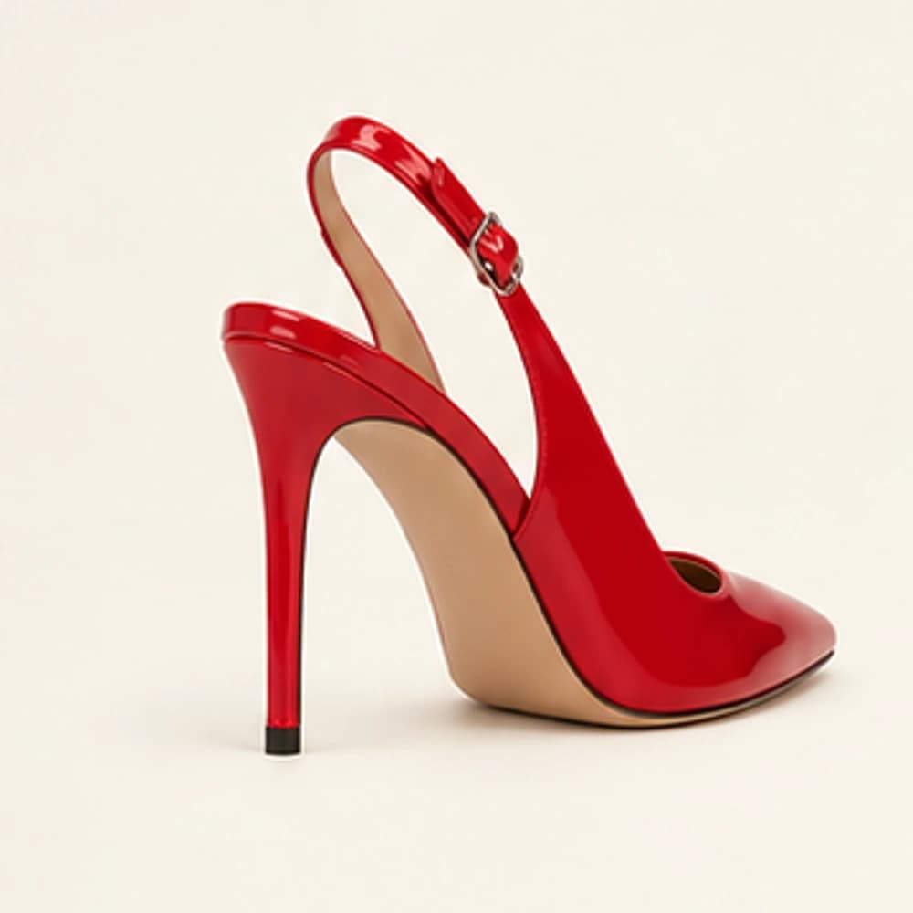 Rouge Patent Slingback — 10 cm, view 3