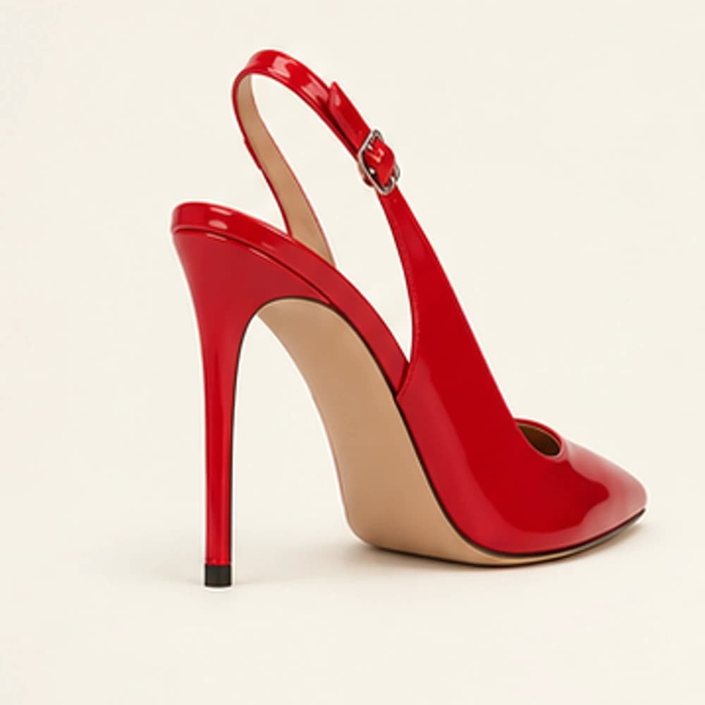 Rouge Patent Slingback — 12 cm, view 3