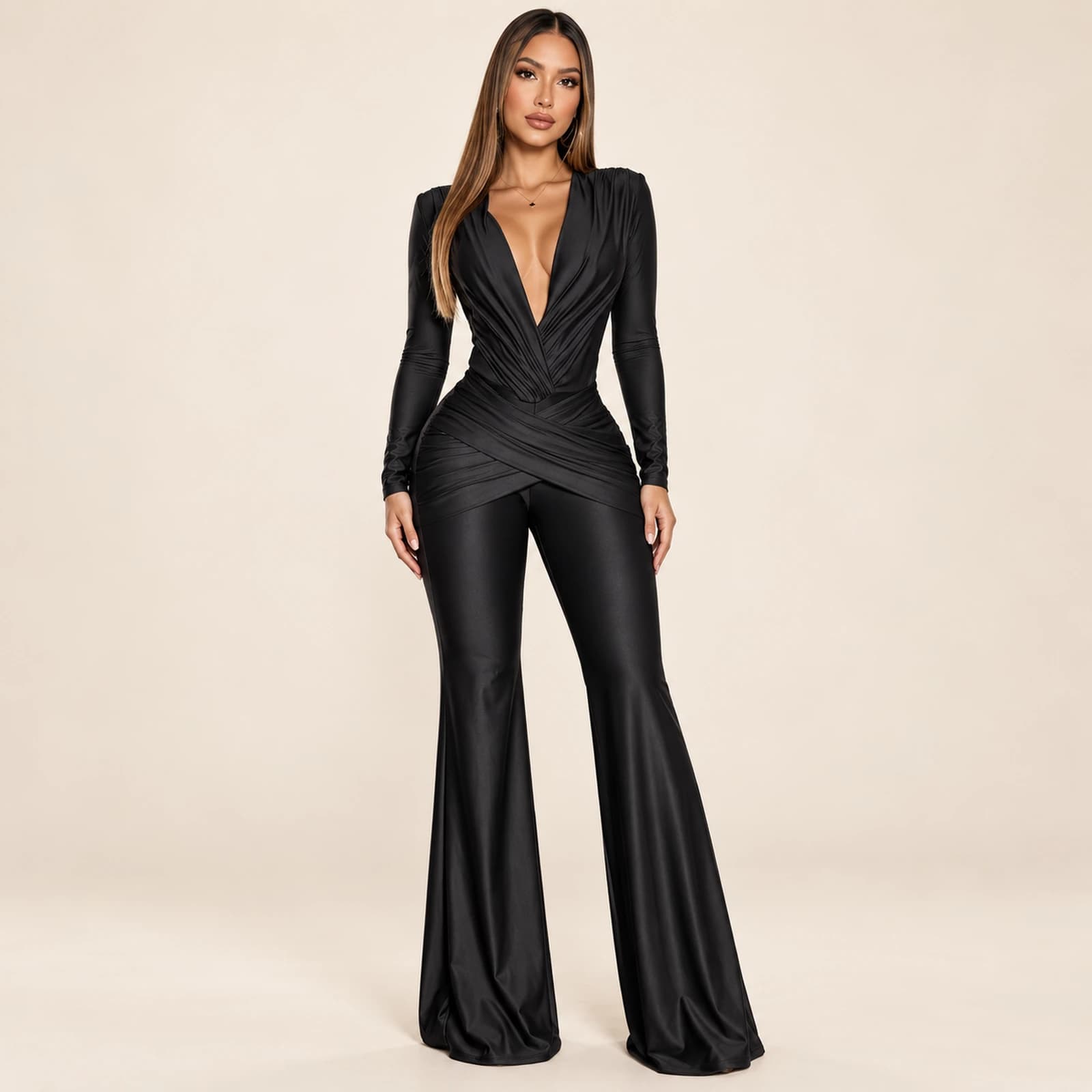 Sabine Ruched Jumpsuit, view 1