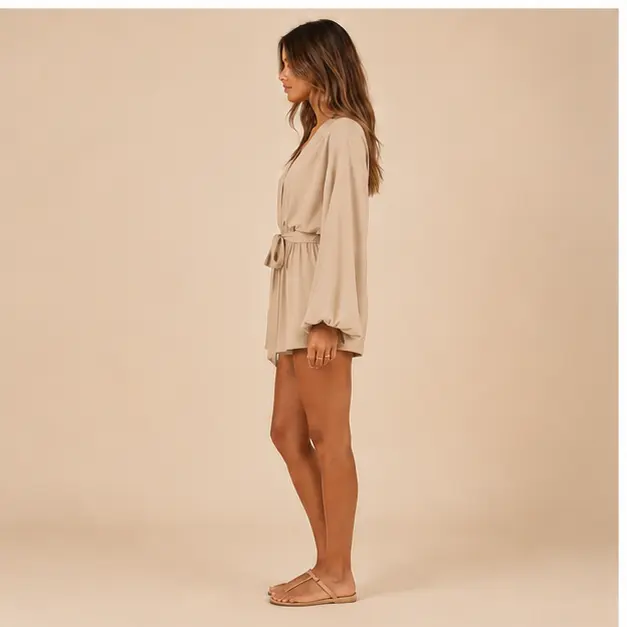 Sandrine Wrap Romper, view 3