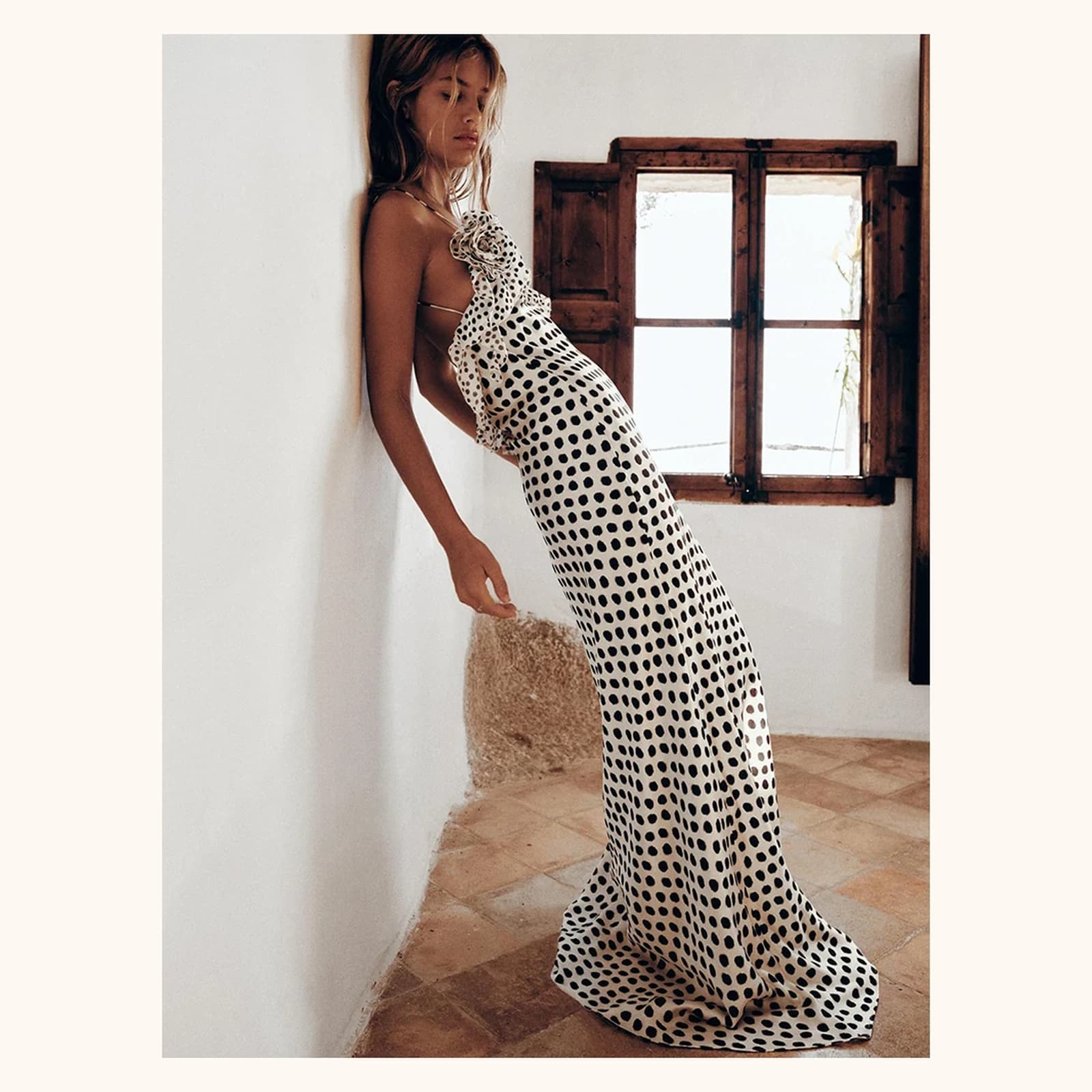 Seraphine Polka Dot Maxi Dress, view 3