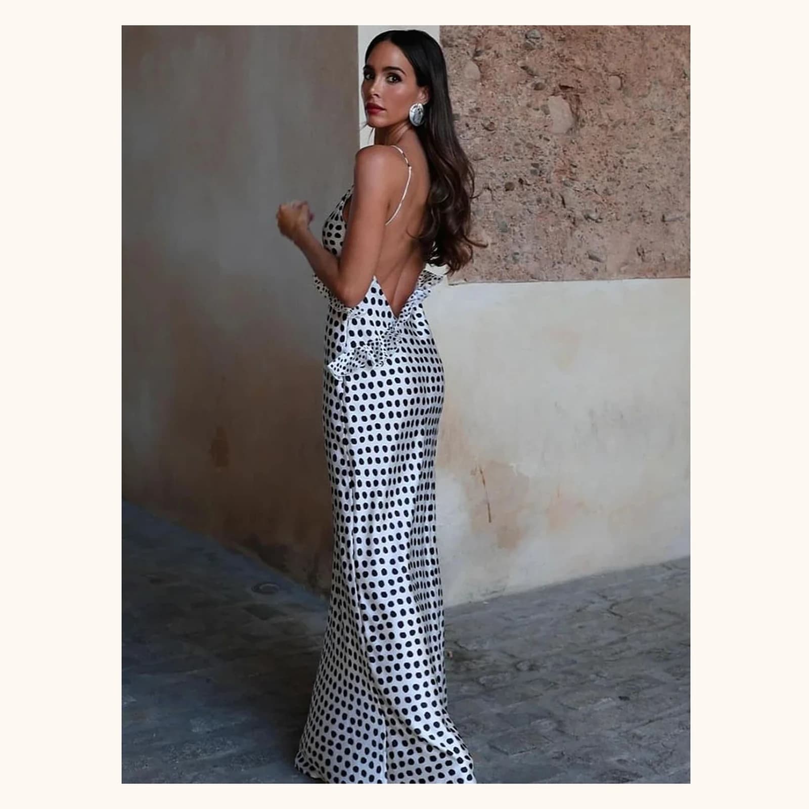 Seraphine Polka Dot Maxi Dress, view 4