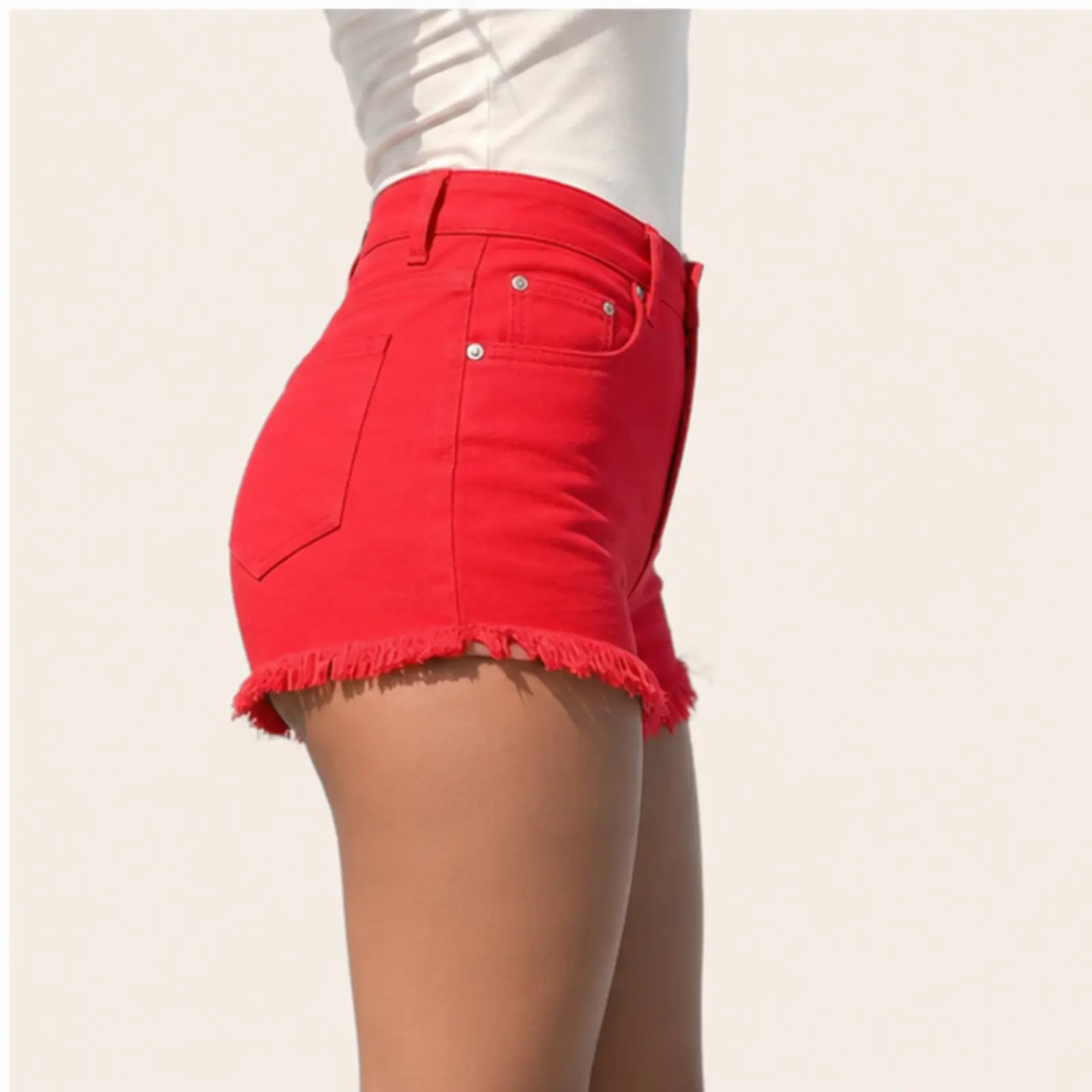 Sol Denim Shorts, view 4