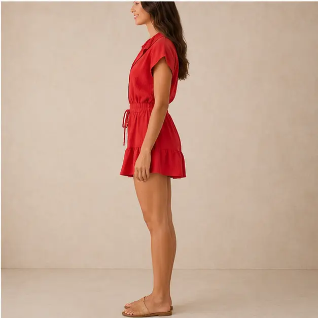 Solana Linen Romper, view 4