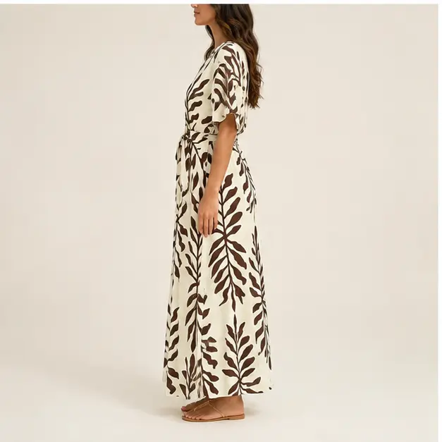 Ursula Botanical Maxi Dress, view 3