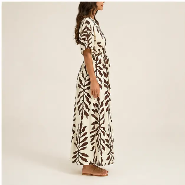 Ursula Botanical Maxi Dress, view 4