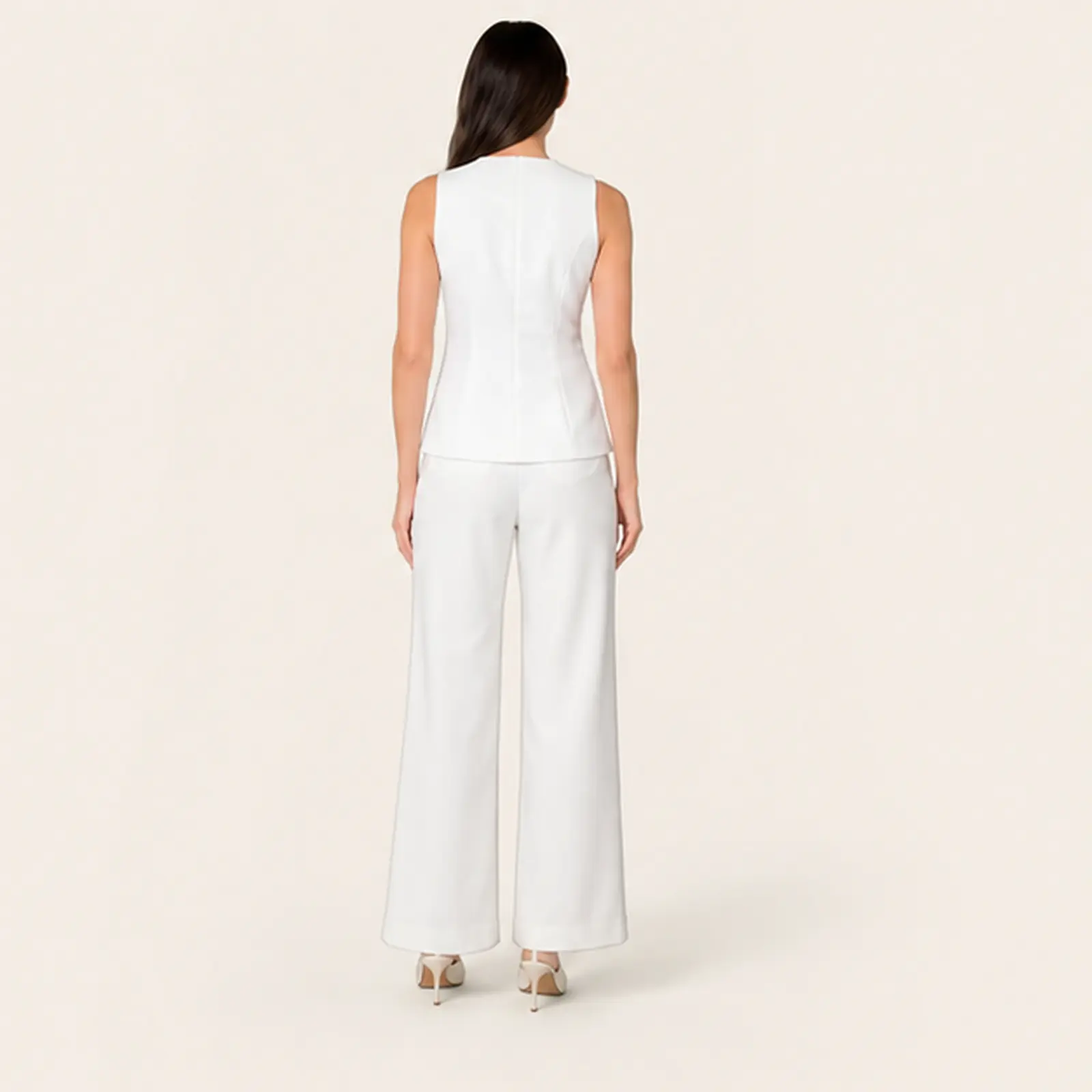 Vela Ivory Tailored Two-Piece Set, view 2