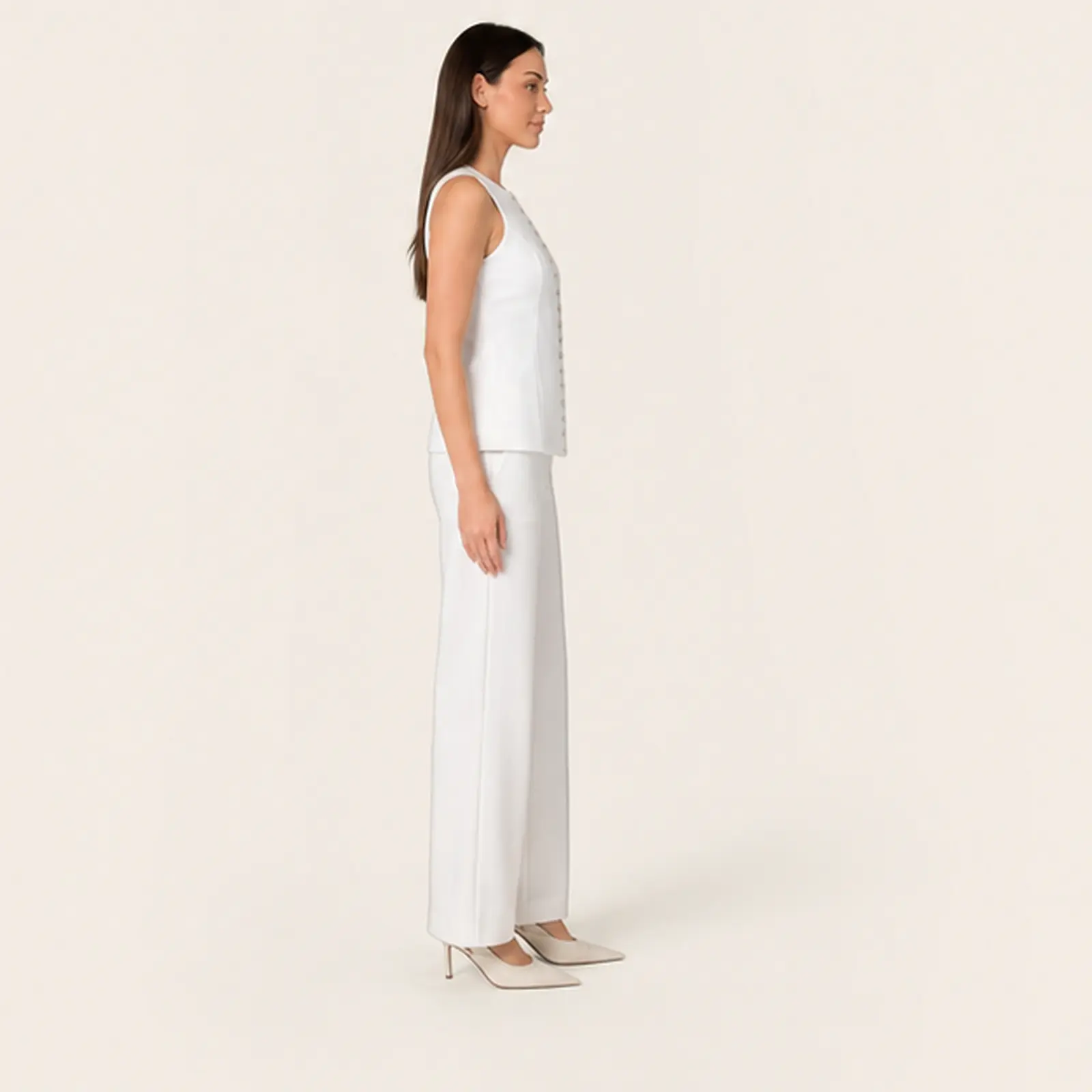 Vela Ivory Tailored Two-Piece Set, view 4
