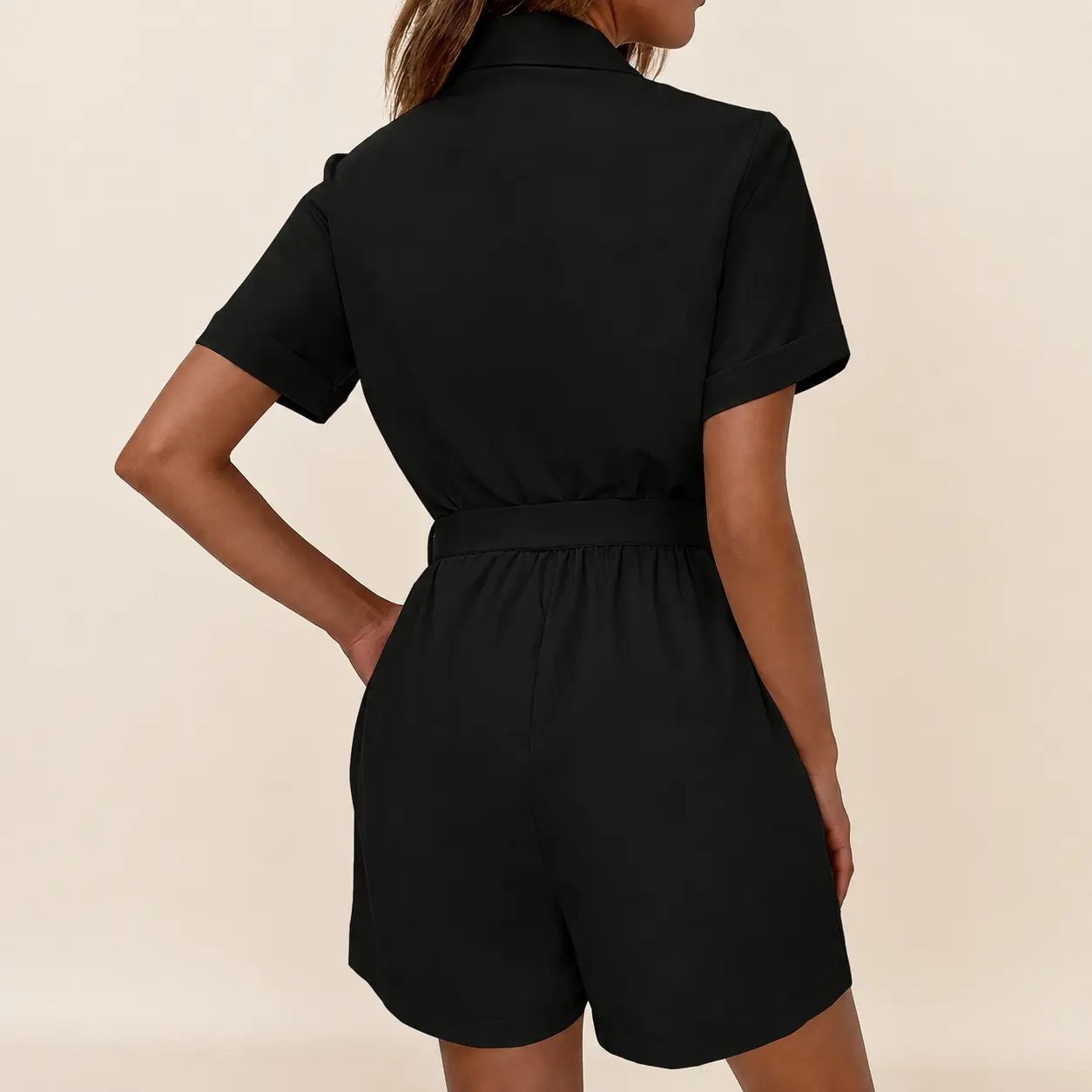 Vesper Belted Romper, view 2