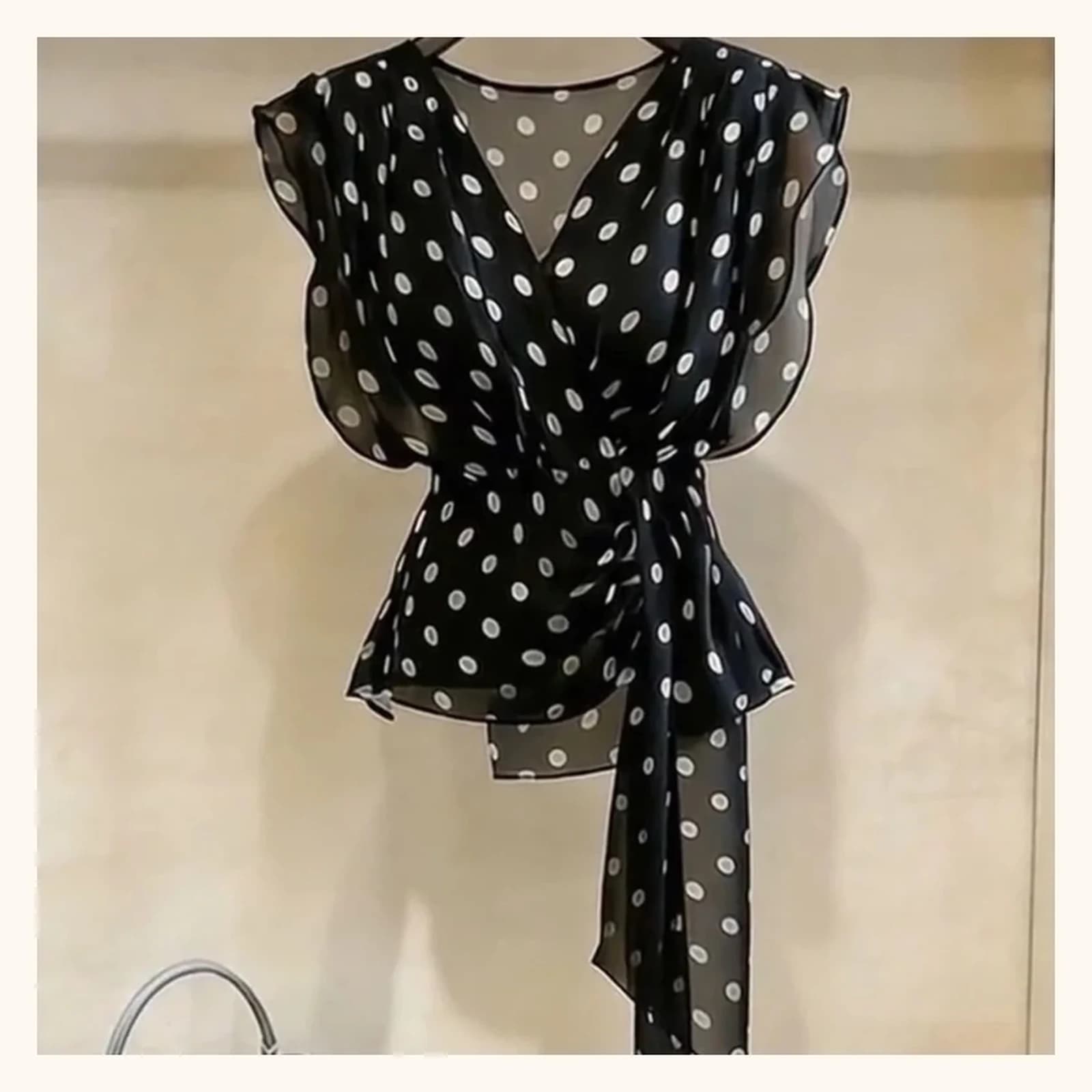Vivienne Chiffon Polka Dot Blouse, view 2