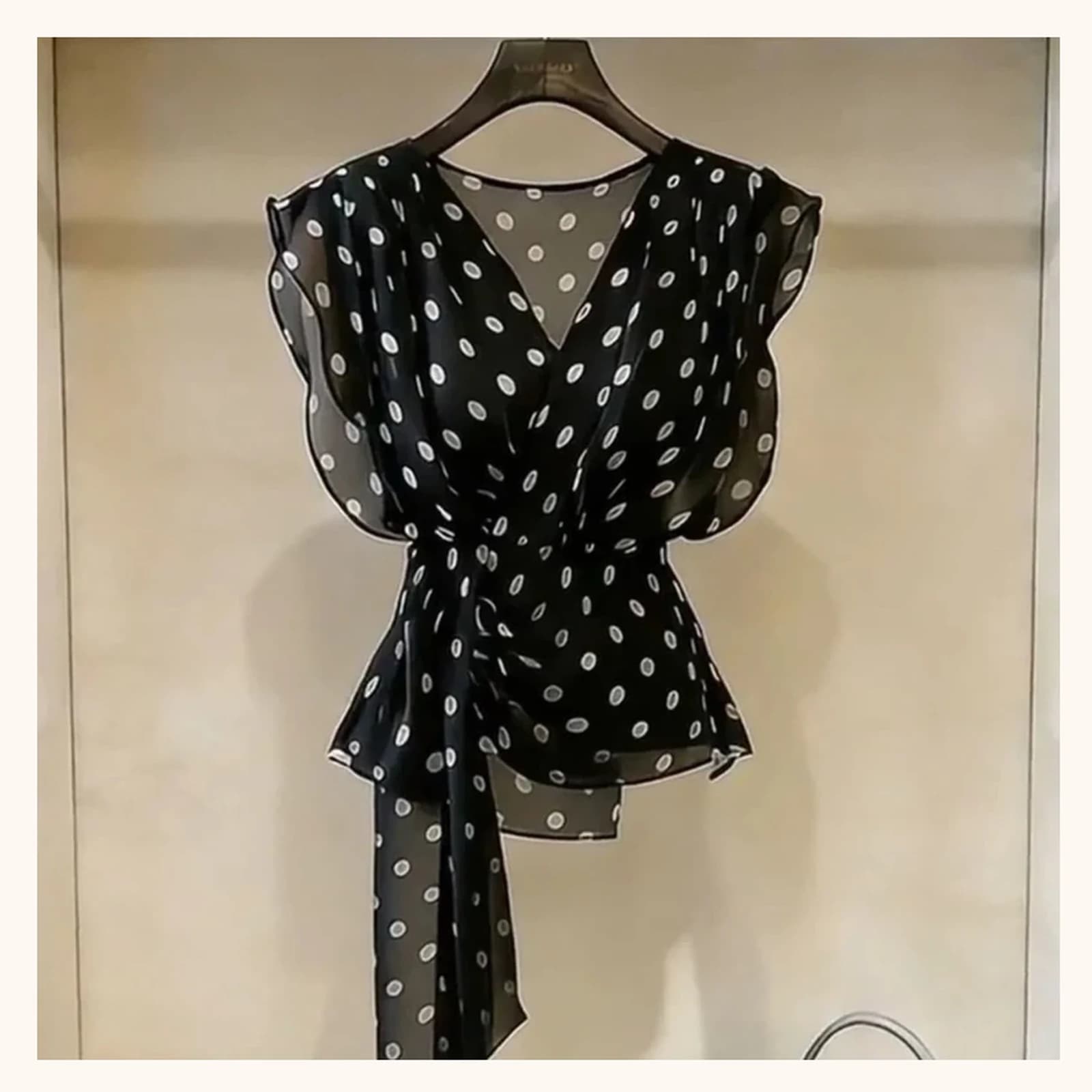 Vivienne Chiffon Polka Dot Blouse, view 1