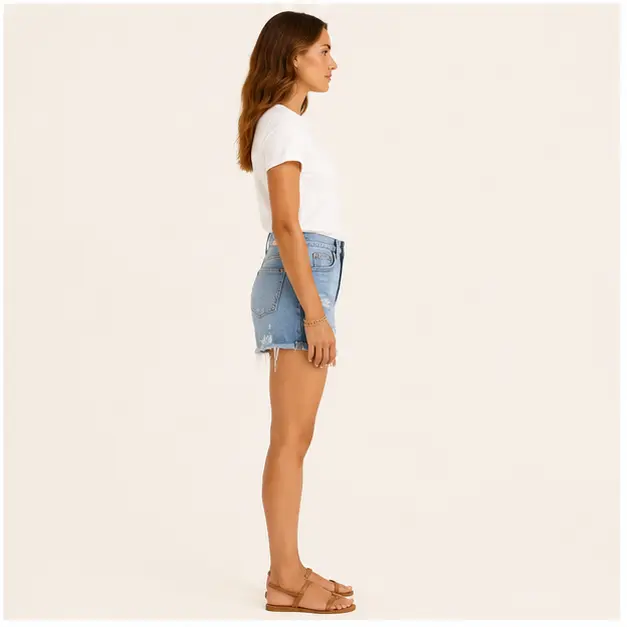 Yvette Denim Shorts, view 4