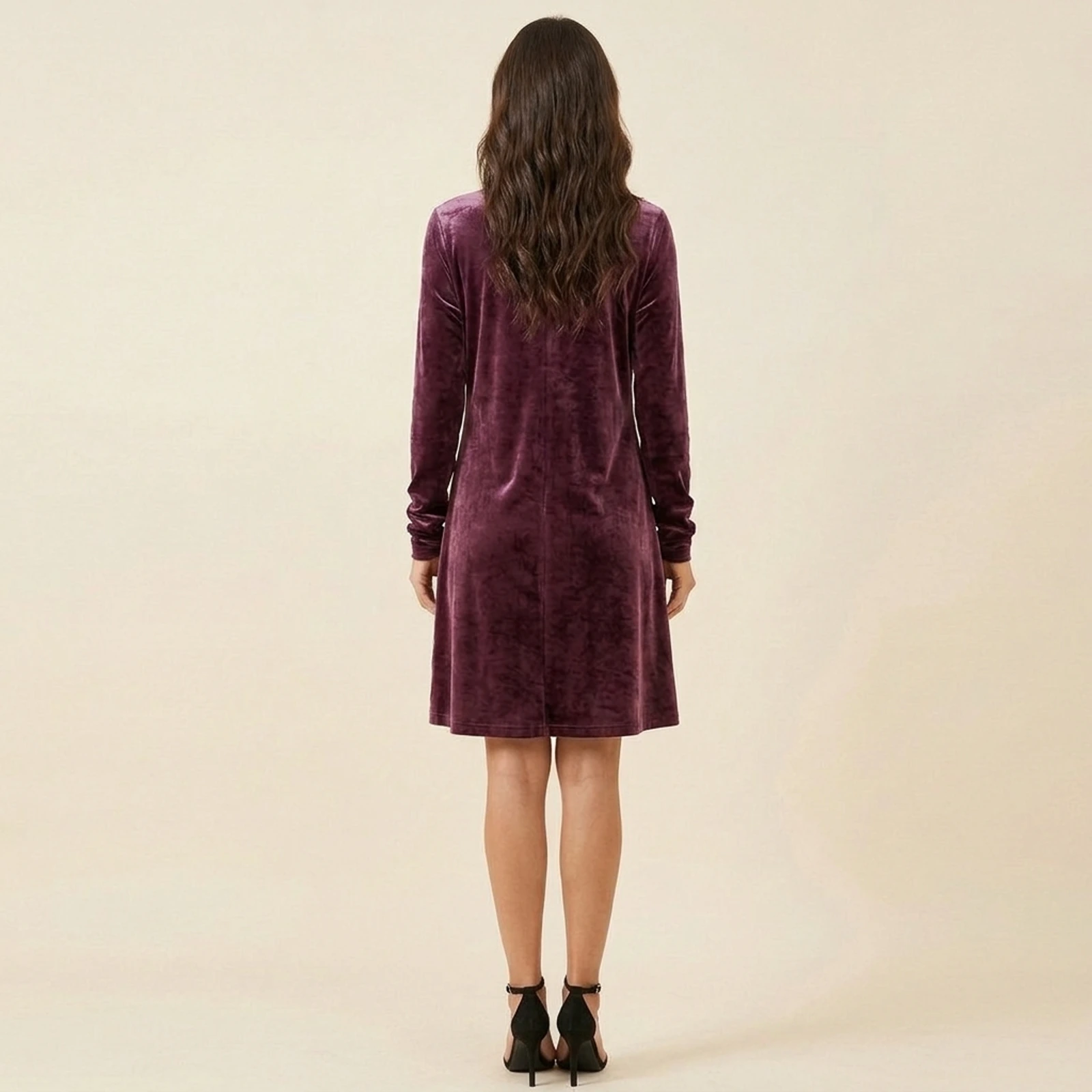 Ameixa Velvet Cowl Dress, view 2