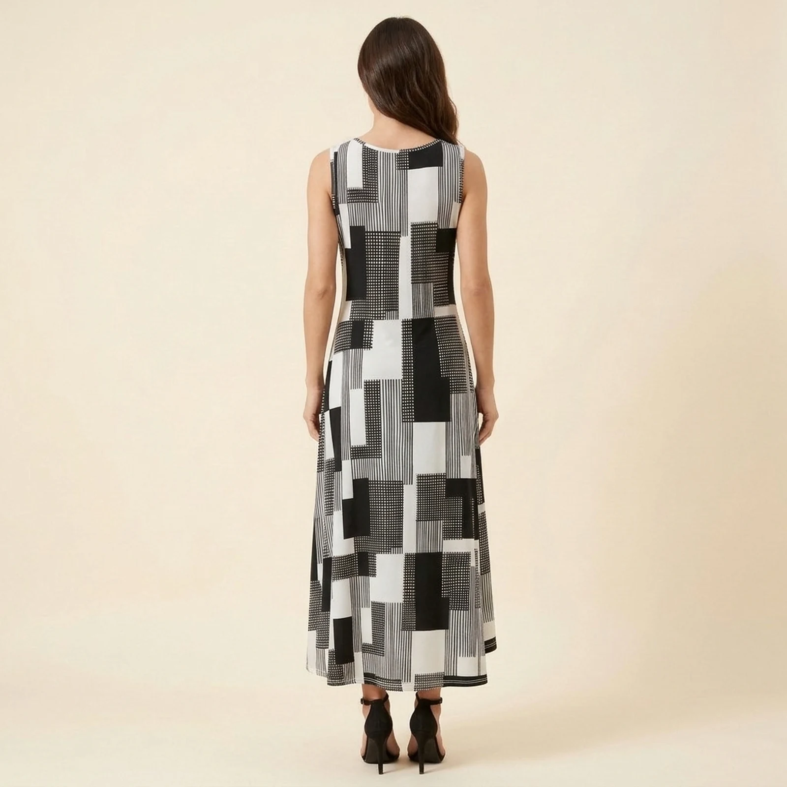 Ash Grid Maxi Dress, view 2