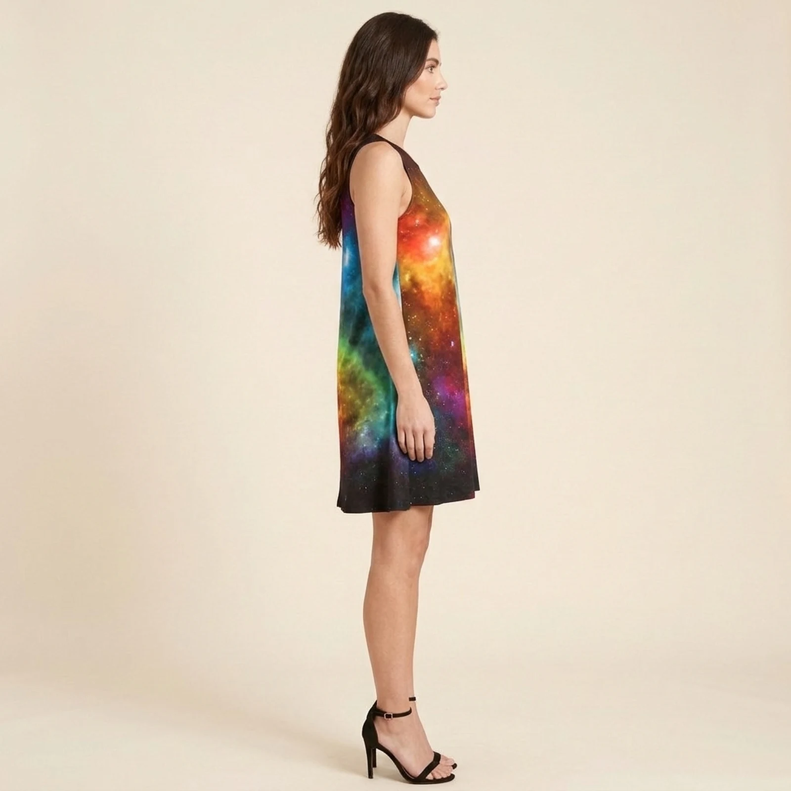Aurora Galaxy Swing Dress, view 4