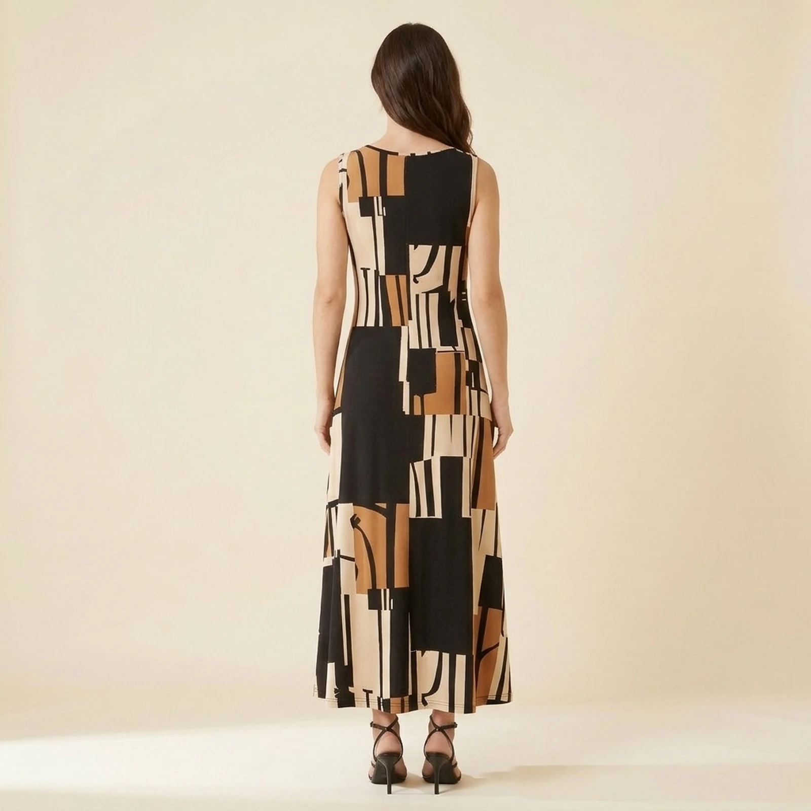 Caramel Block Maxi Dress, view 2